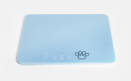 【犬猫用】ペットひんやりマット　文字入れオーダーメイド　ブルー