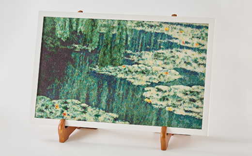 【織物3Dタペストリー】モネの庭　額装あり