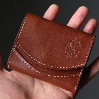 【ちゃんと地球に還る革】クアトロガッツ ミニ財布 小さいふ。ペケーニョ チョコレート 栃木レザー