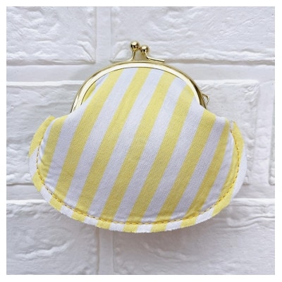 クリアがま口 イエロー【茨木市ブランドロゴ柄】