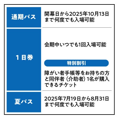 大阪・関西万博入場チケット　夏パス(小人)