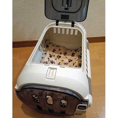 【チームしっぽ】手作りキャリーケース用クッション