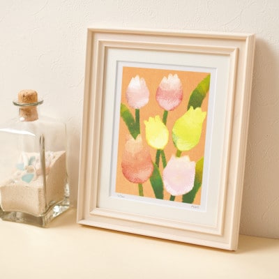 イラスト作家「菜生」アートフレーム〈チューリップF〉花