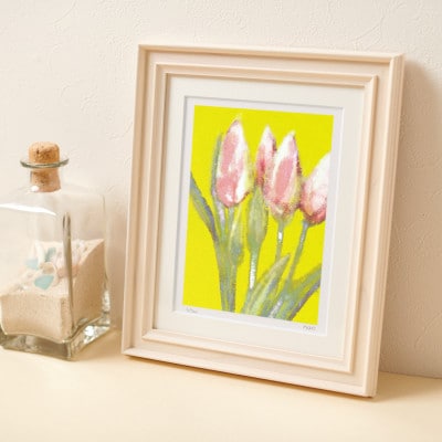 イラスト作家「菜生」アートフレーム〈チューリップG〉花