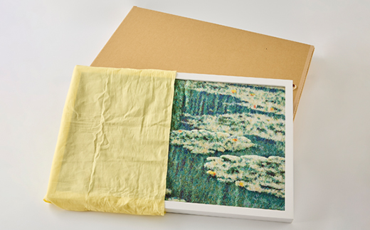 【織物3Dタペストリー】モネの庭　額装あり