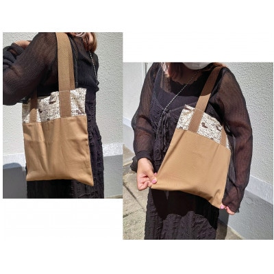 保護猫へのご支援のためのお礼品【保護猫ルームえびす】手作りトートバッグとポストカードセット