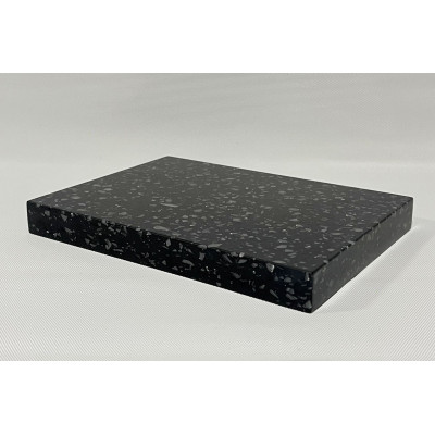 オーディオボード　22cm × 16.2cm × 2.4cm　黒地　グレー粒柄　2枚セット