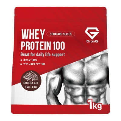 グロング ホエイプロテイン スタンダード ビタミン11種配合 チョコレート風味 1kg