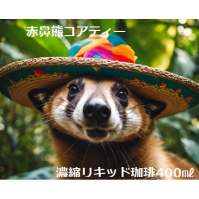 【濃縮リキッド珈琲400ml×2本】メキシコ産コアティー100%!濃厚円やかなアイスコーヒー