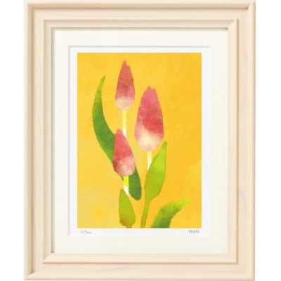 イラスト作家「菜生」アートフレーム〈チューリップD〉花