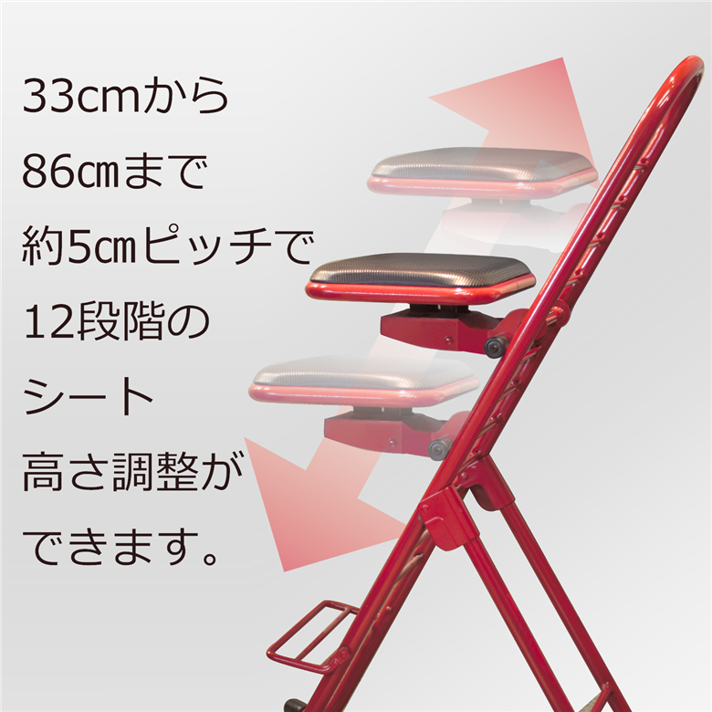 F150 ルネセイコウPW-600S　プロワークチェア　スイング（レッド）