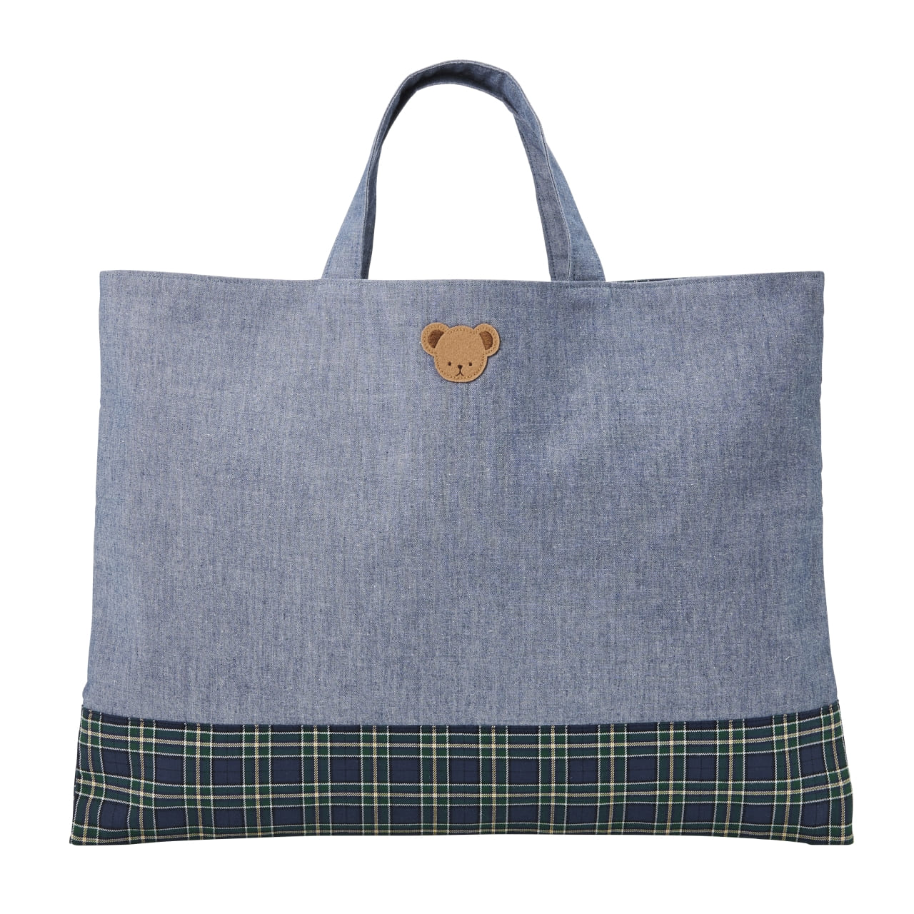 F158(紺)ミキハウス ミキハウスベア レッスンバッグ（紺）