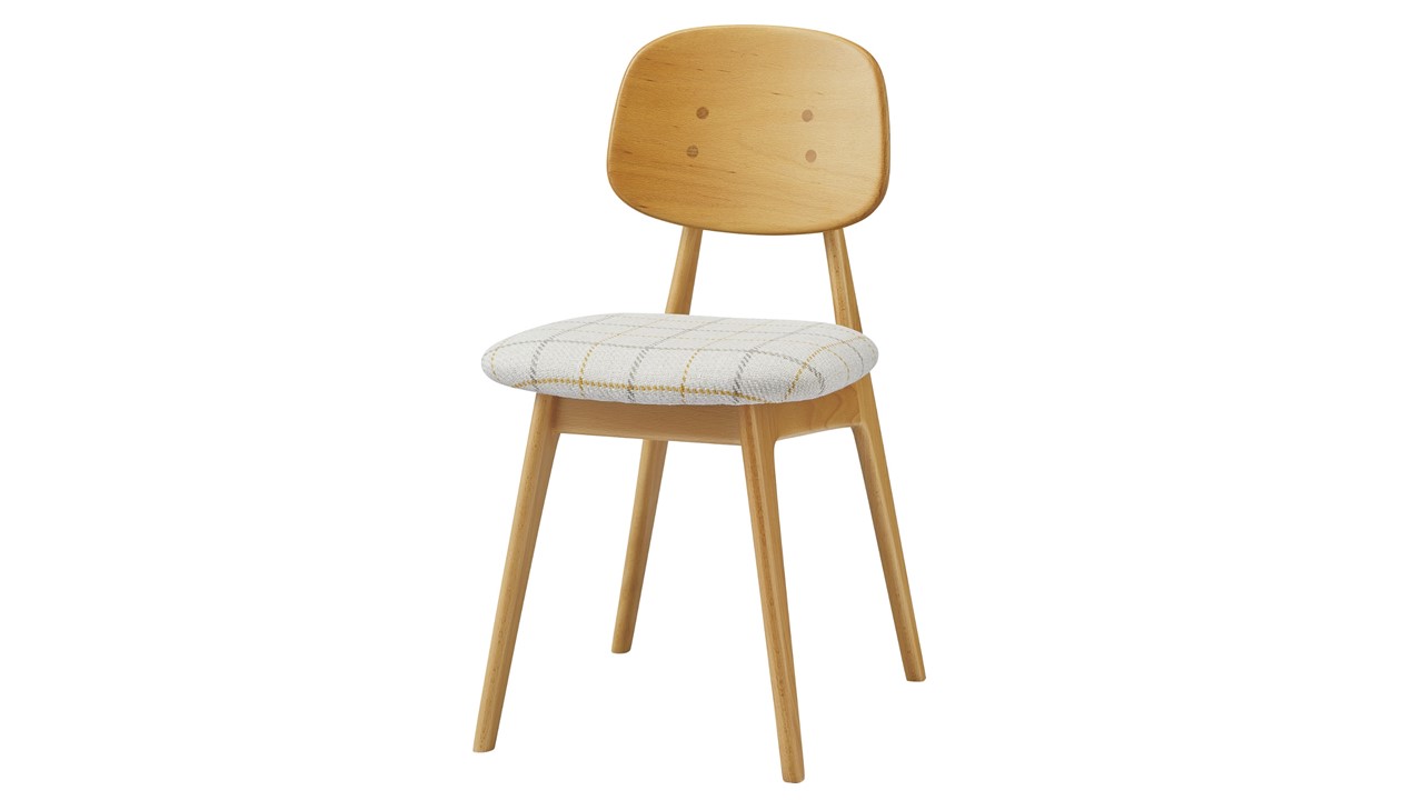 G129　ＱＵＯＮチェア プラムピッコロＮ（子供用椅子／リビング／学習スペース）