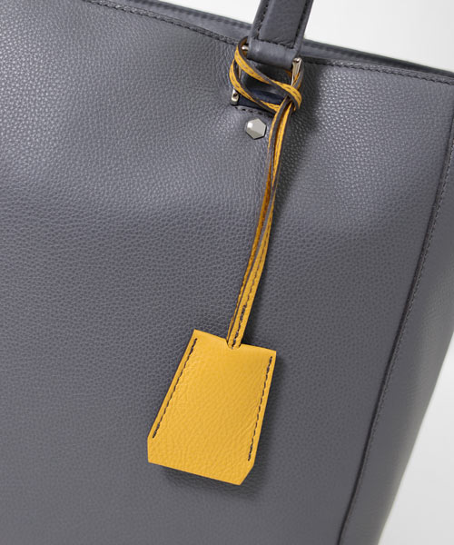 I152　FUJITAKA　レザートートバッグB4サイズ（グレー）