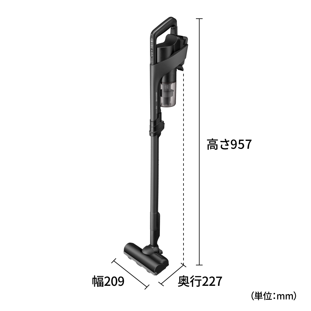 I160　SHARP コードレススティック掃除機 EC-FR11-B（ブラック系）