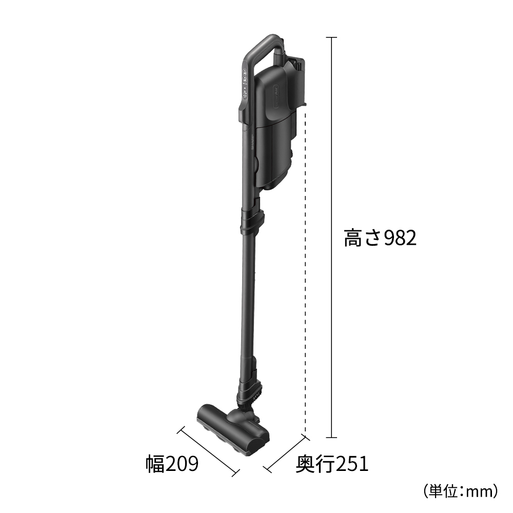 T111　SHARP コードレススティック 紙パック式掃除機 EC-KR3-B（ブラック系）