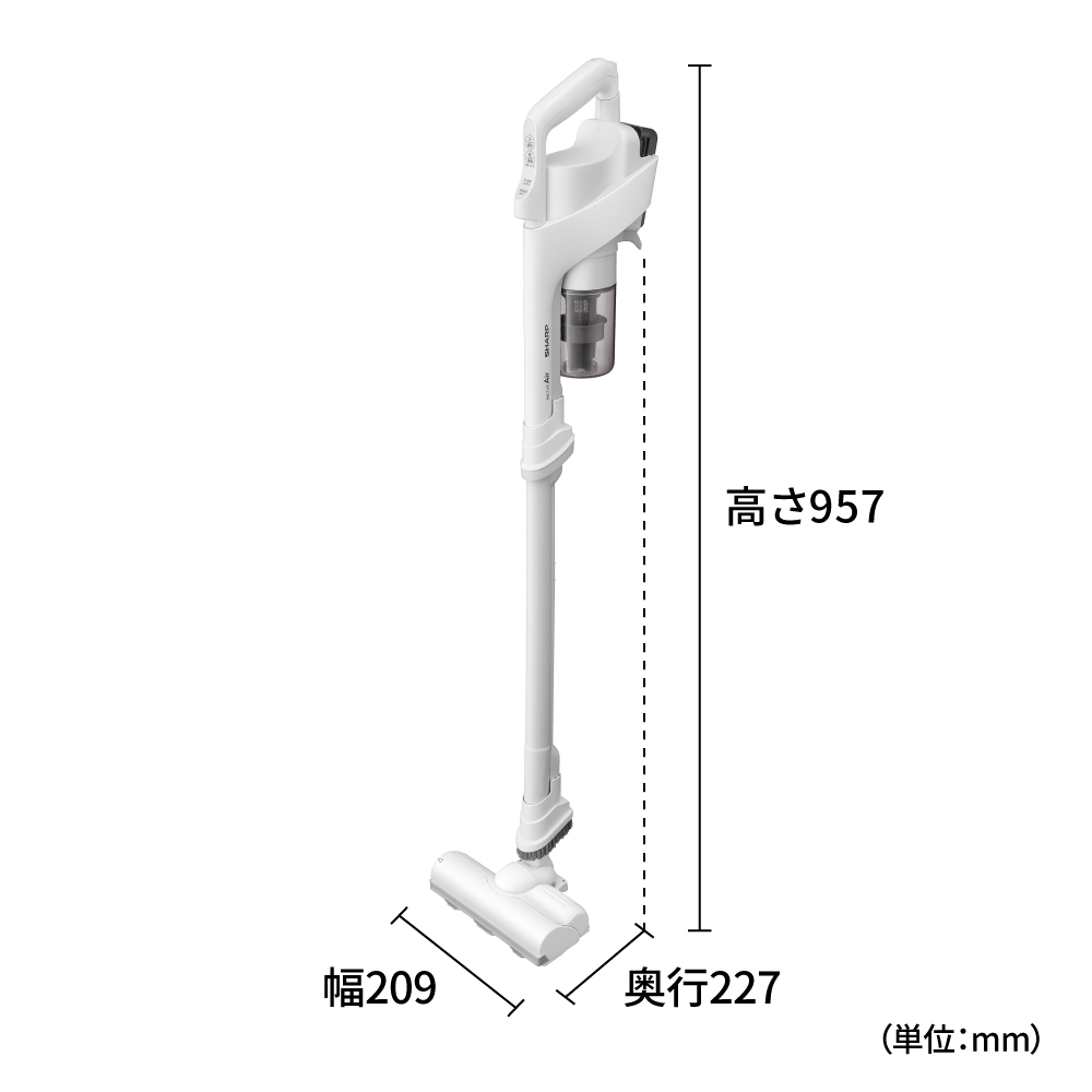 U126(ホワイト系)　SHARP コードレススティック掃除機 EC-AR11-W（ホワイト系）