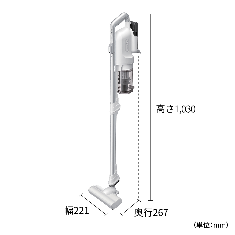 J160(ブラック系)　SHARP コードレススティック掃除機 EC-SR11-B（ブラック系）