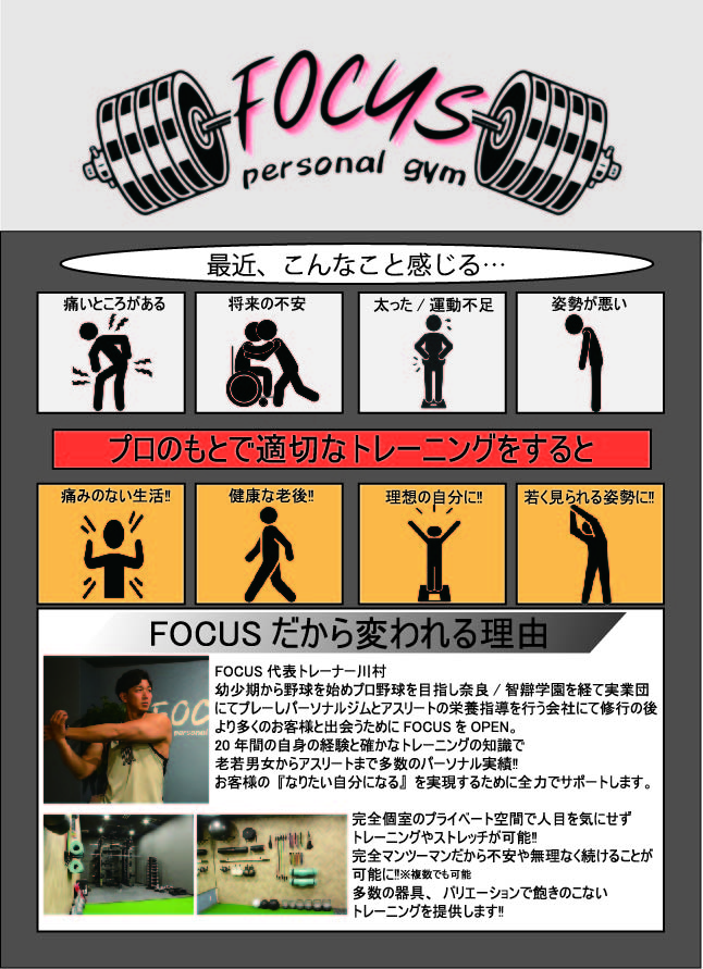 T114　パーソナルジムFOCUS　パーソナルトレーニング８回券