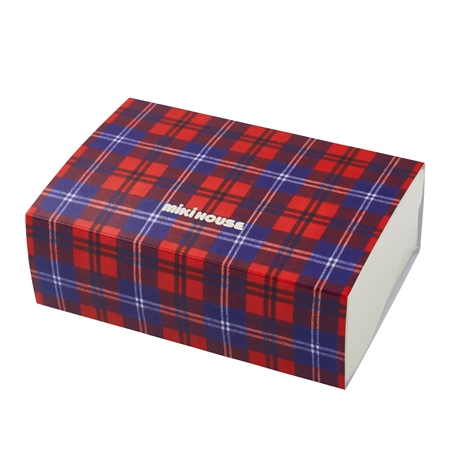 A131 ミキハウス スタイ＆ソックスギフトセット（赤）