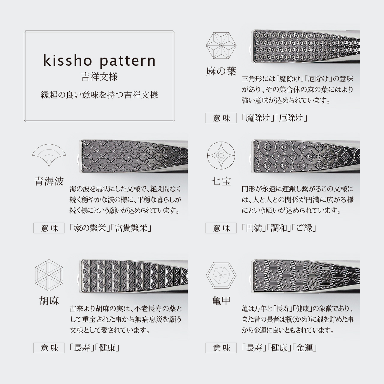 E141(青海波)　ＩＴＡＤＡＫＩ ネクタイピン 花文様 吉祥文様 ステンレス（メッキ）1個　【7.吉祥文様（青海波）】