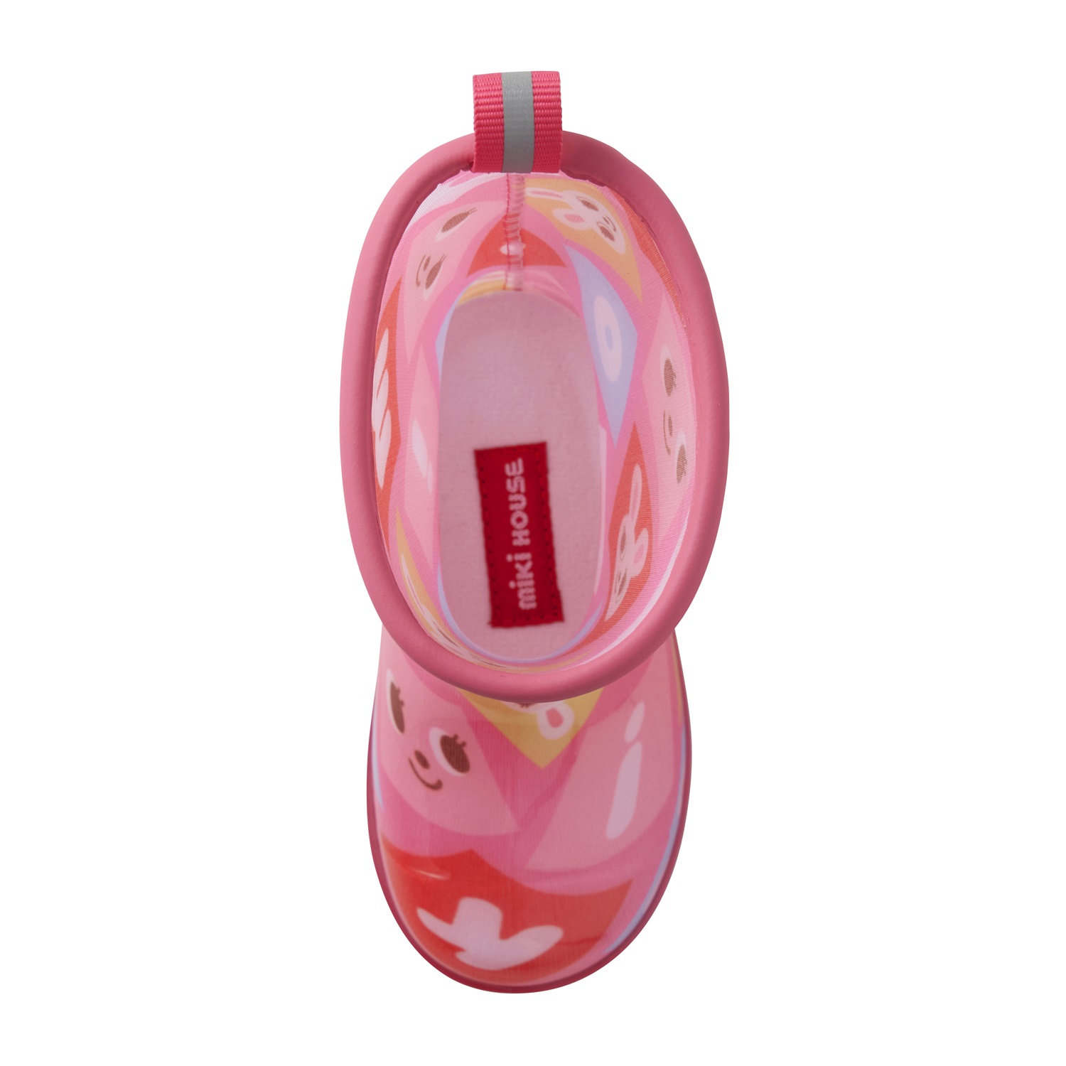 E157(ピンク/14cm)ミキハウス レインブーツ(ピンク) 14cm