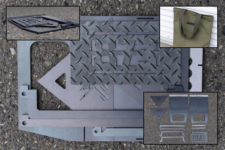 F121　【danran markⅡ】マルチフラット焚き火台/CAMP873 (キャンプ/アウトドア)