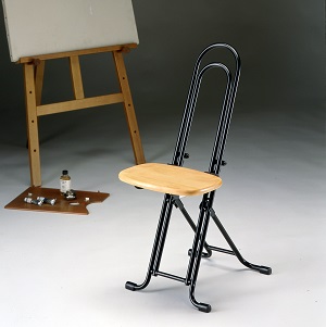 F153(ダークブラウン/シルバー) ルネセイコウ　W-150Tベストホビーチェア（ダークブラウン/シルバー）