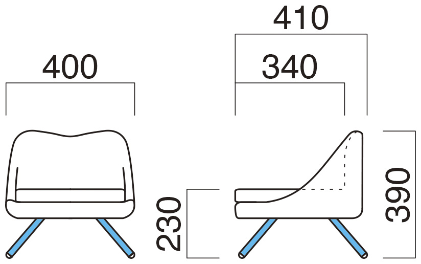 G128(ブルー×シルバー)　ＱＵＯＮチェア ラッテ カラー５色（子供用椅子／ローチェア／リビング）ブルー×シルバー