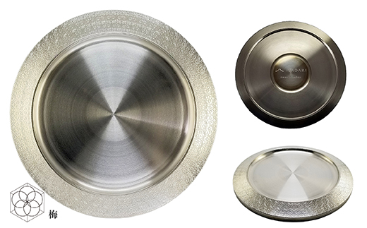 H119(梅)　ITADAKI ボトルコースター(ステンレス/色シルバー) ワインコースター　（梅）