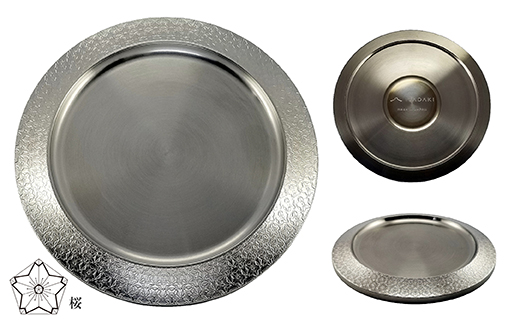 H119(桜)　ITADAKI ボトルコースター(ステンレス/色シルバー) ワインコースター　（桜）