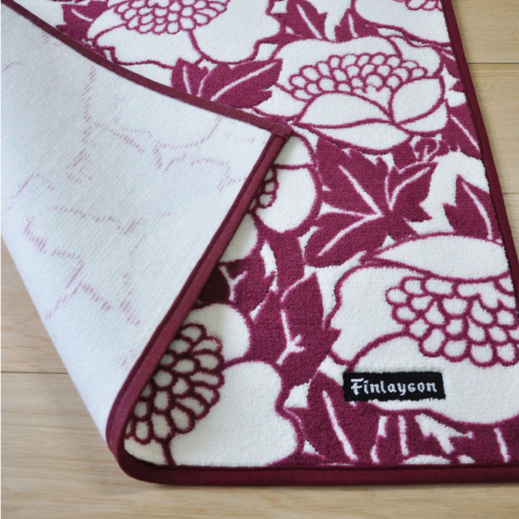 P112(アンヌッカ／ローズ) Finlayson ４柄から選べるキッチンマット 50×240cm（アンヌッカ／ローズ）