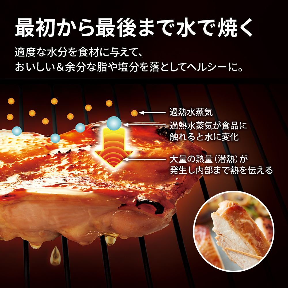 XA101(ダークメタル)　SHARP ウォーターオーブン ヘルシオ AX-RS1C-H（ダークメタル）