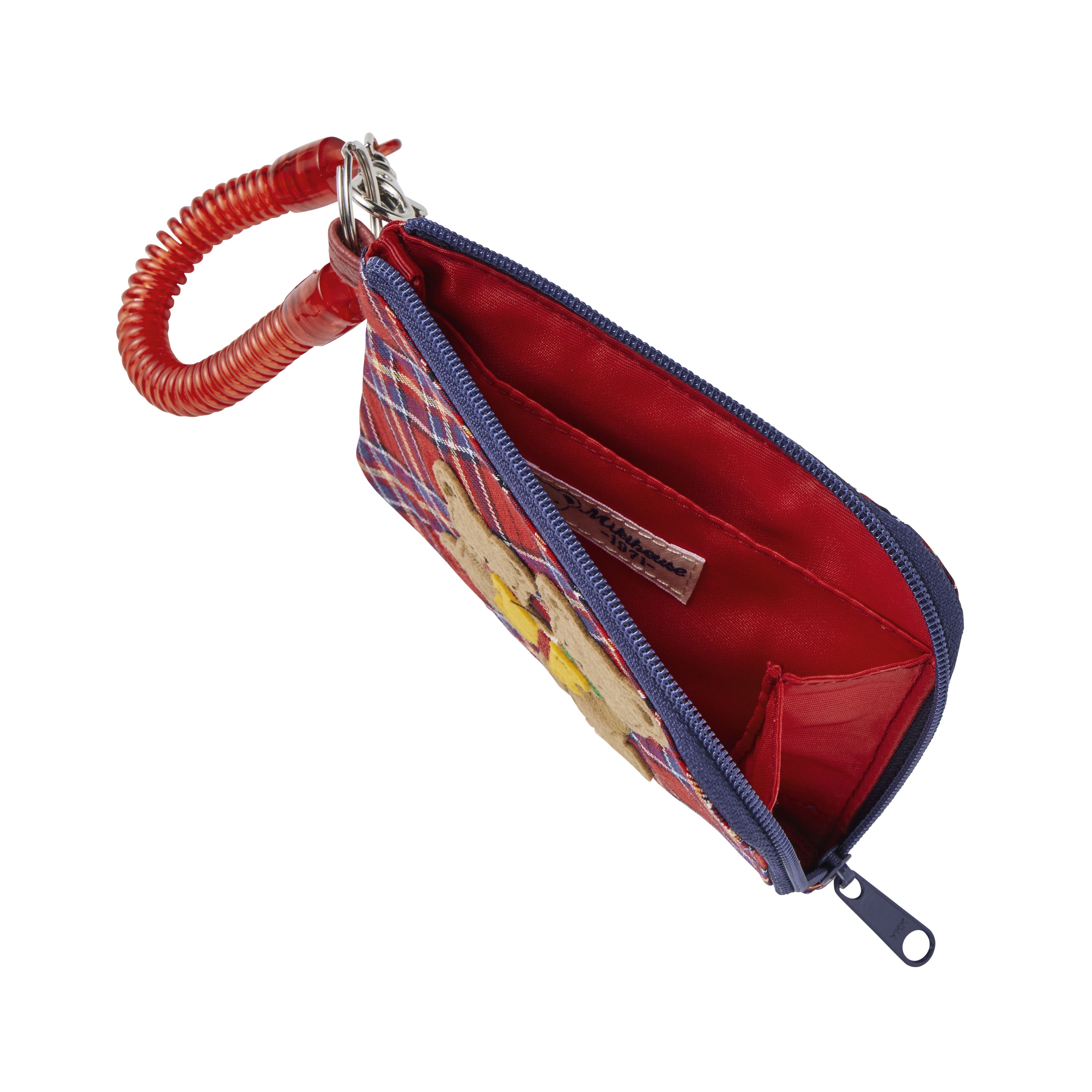 D206(赤×紺)ミキハウス パスケース（赤×紺）