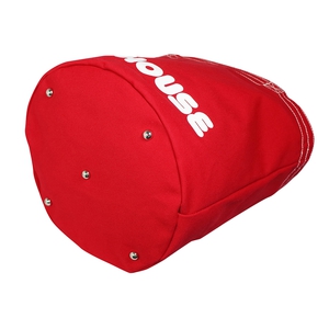 F160 ミキハウス バケツ型ロゴトートバッグ（赤）