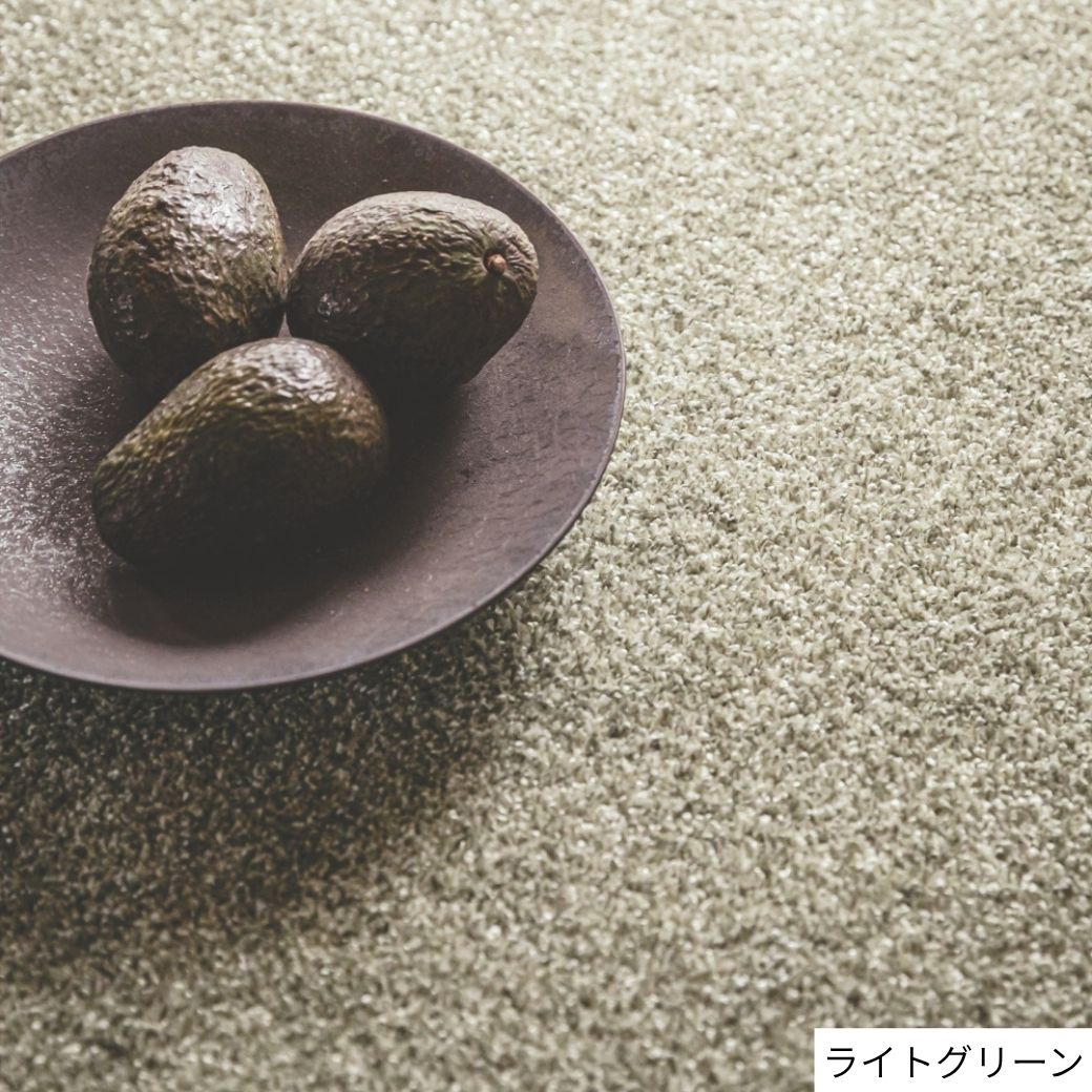 H146(ライトグリーン・200×250cm) 3色から選べる防虫・防ダニ・防カビ・抗菌のマルチ機能無地ラグ　2サイズ展開