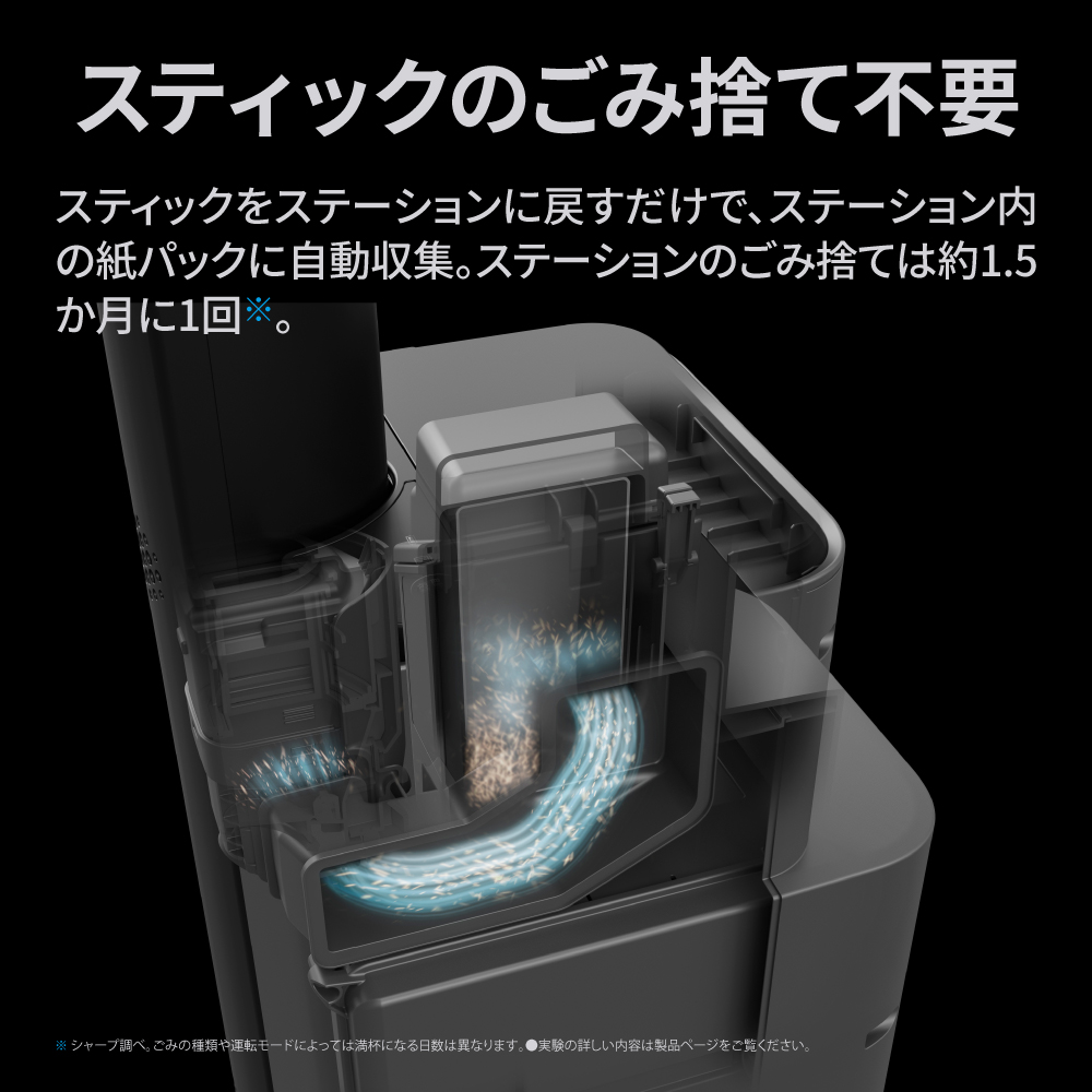 J159　SHARP ステーションタイプ コードレススティック掃除機 EC-XR2-H（グレー系）