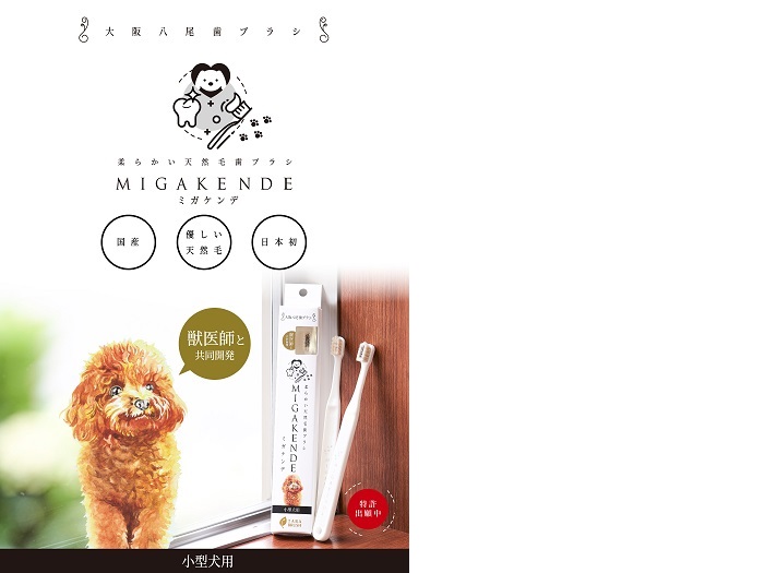 A159＜柔らかい天然毛歯ブラシ＞ミガケンデ 3本セット