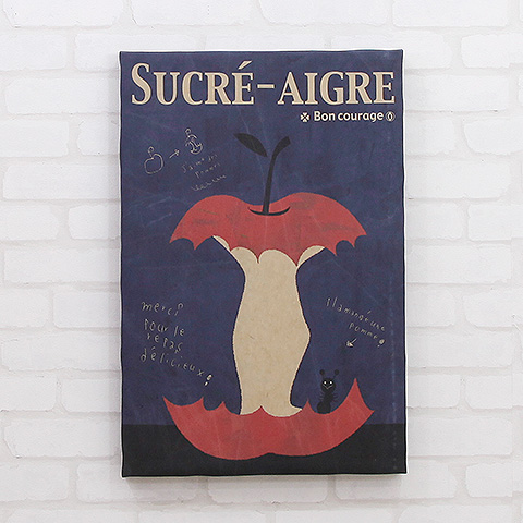 A195　大原そう×Colors ファブリックパネル「The apple which I bit」CFD0209