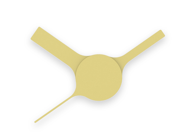 C161(イエロー)　iconclock　イエロー