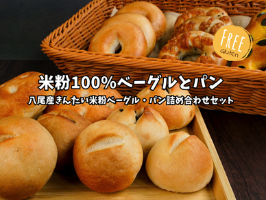 C214　八尾産米粉ベーグルと米粉パンの詰め合わせセット【グルテンフリー・朝食・冷凍】