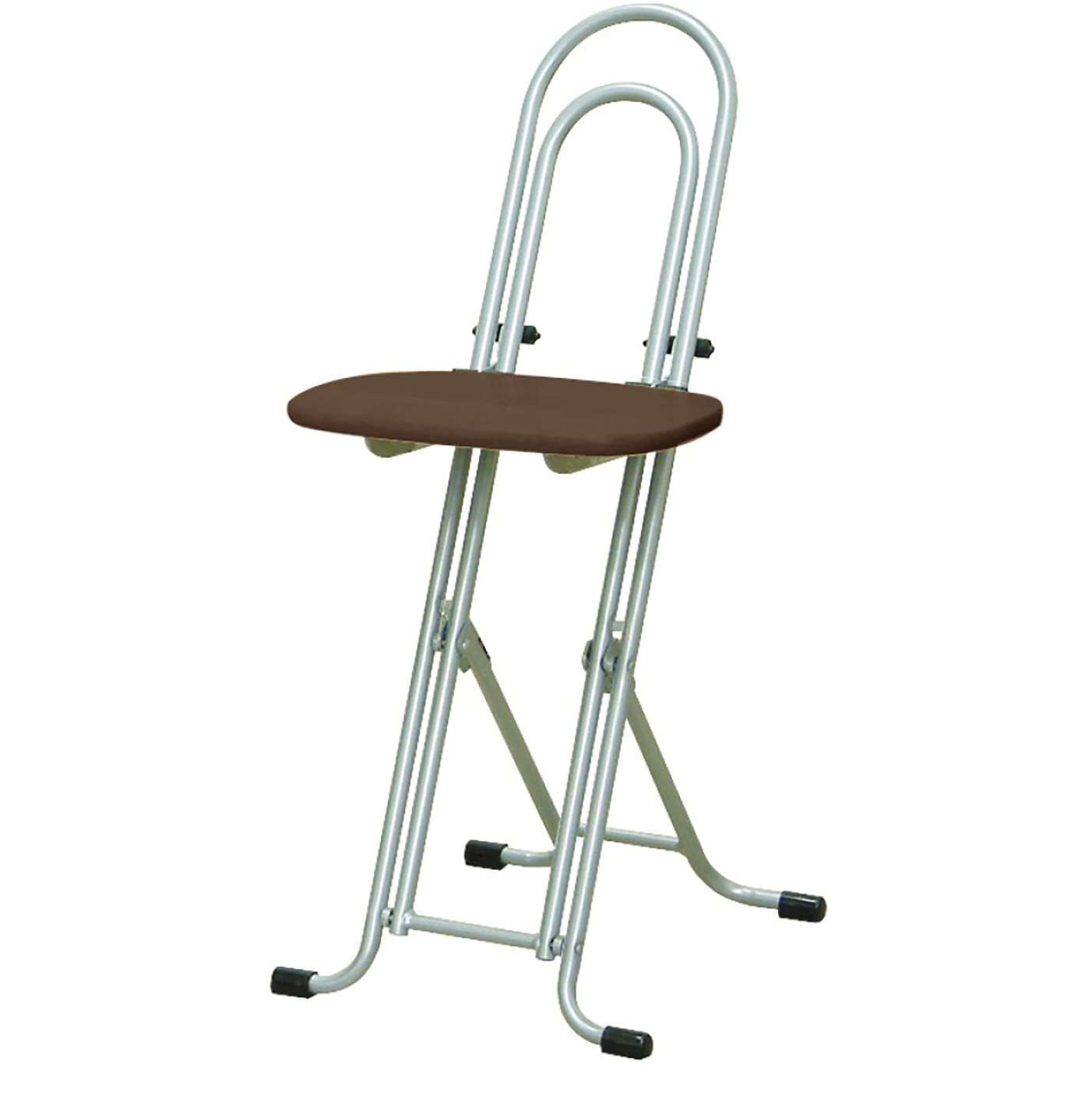 F153(ダークブラウン/シルバー) ルネセイコウ　W-150Tベストホビーチェア（ダークブラウン/シルバー）