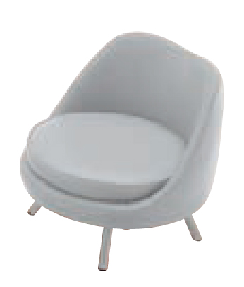 G128(グレー×シルバー)　ＱＵＯＮチェア ラッテ カラー５色（子供用椅子／ローチェア／リビング）グレー×シルバー