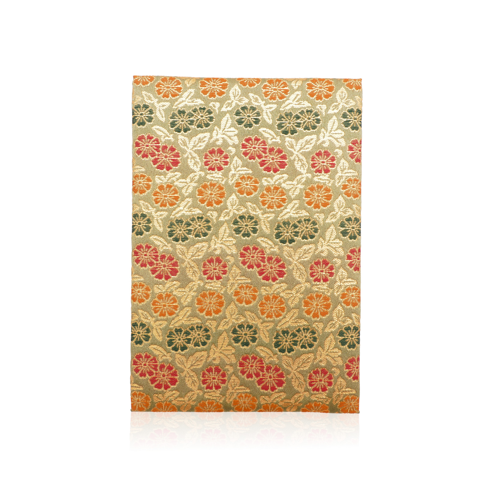 L115 西陣織御朱印帳 鶴飾り＆専用箱付き(瑞花ずいか)