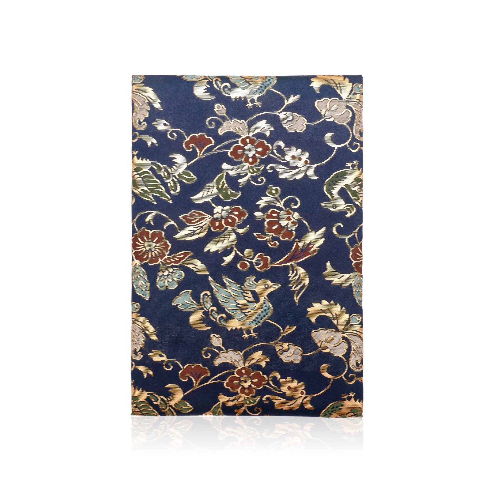 L115 西陣織御朱印帳 鶴飾り＆専用箱付き(鳳華ほうか)