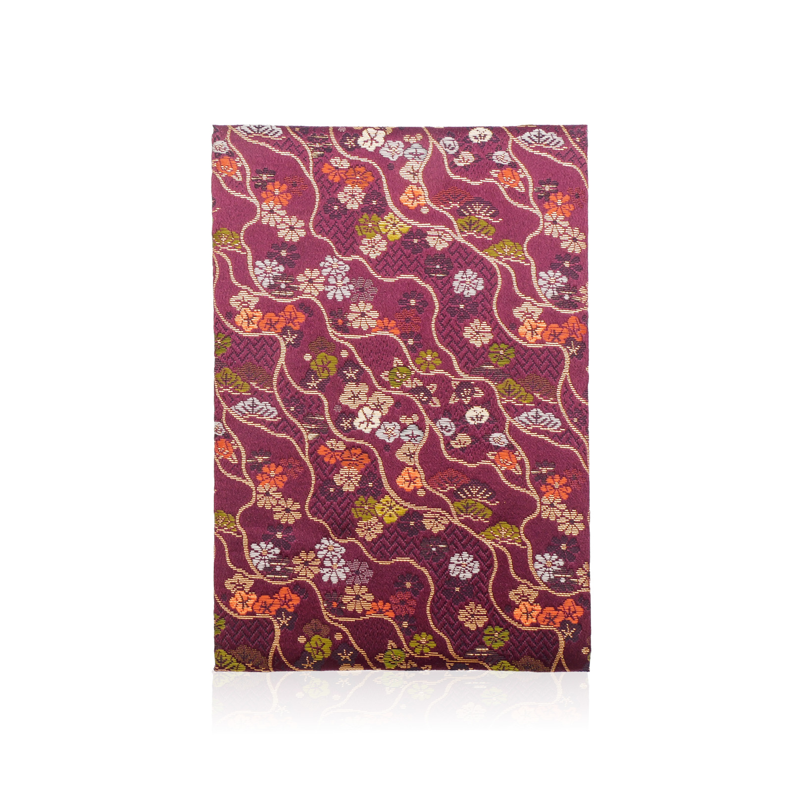 L115 西陣織御朱印帳 鶴飾り＆専用箱付き(錦秋きんしゅう)