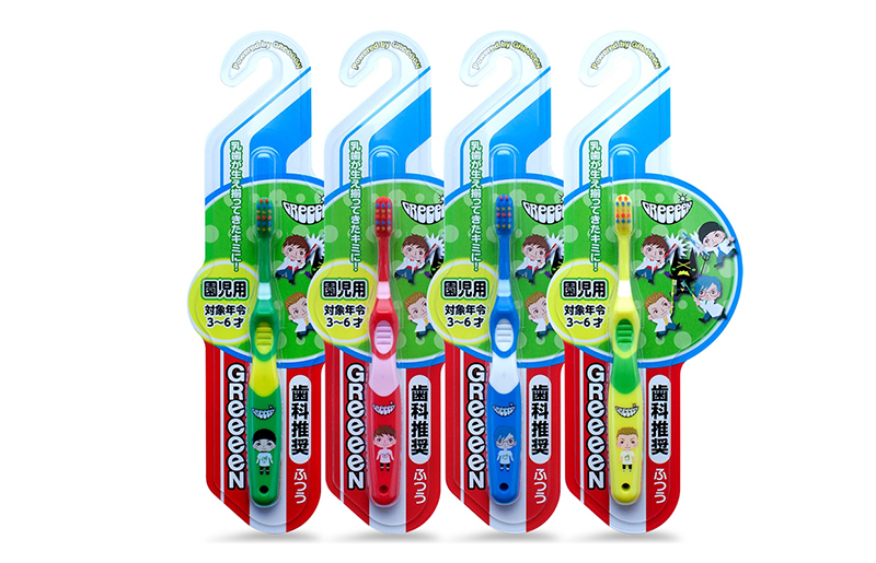 【日本製】歯ブラシ GReeeeN 園児 ハブラシ 5本 005A216