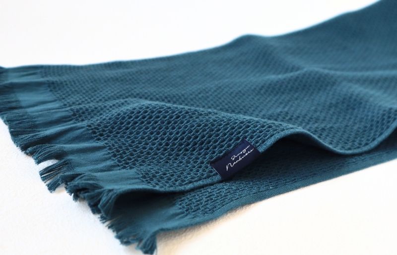 【速乾・軽量】牛乳パックからできたフェイスタオル2枚（マリンブルー） G1924