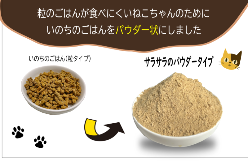 国産無添加キャットフード 300g いのちのごはん（パウダータイプ） 099H3591