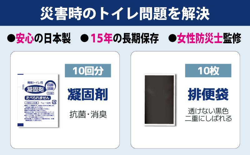【スピード発送】SAFETYTOILET10 非常用 簡易トイレ 携帯トイレ 防災 日本製 005A767